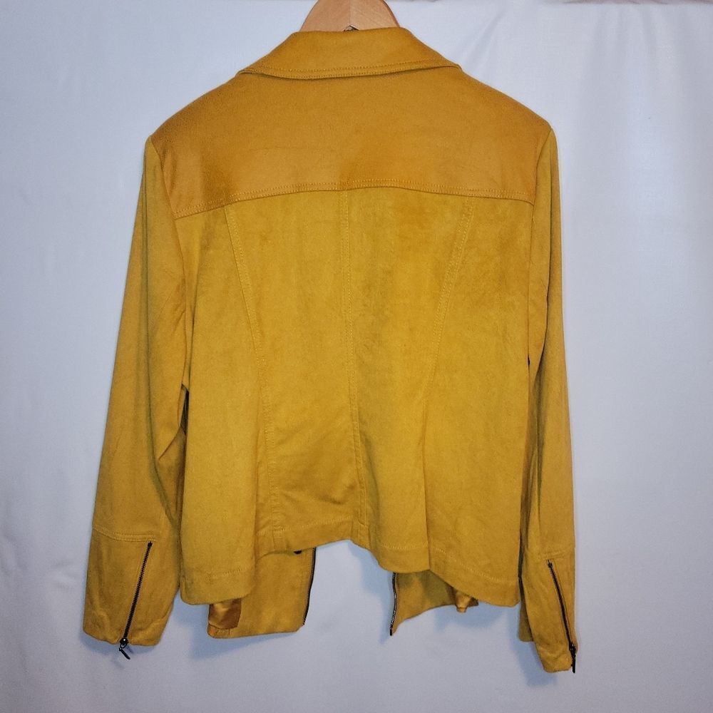Laura Faux Suede Bright Mustard Yellow Jacket - Picture 10 of 16